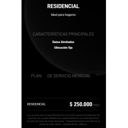 PLAN STARLINK RESIDENCIAL ESTANDAR